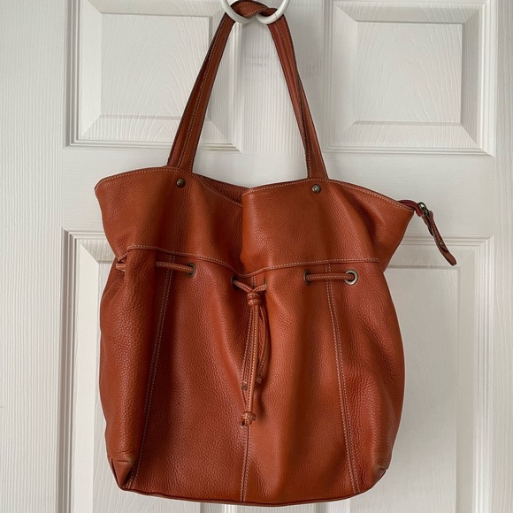 Scarpa pebbled leather burnt orange bag - Picture 1 of 9